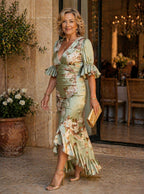 Kassy™ | Vestido Maxi Floral con Volantes