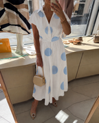 Luna · Vestido Maxi Lunares Escote V