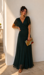 Louise | Vestido maxi elegante de fiesta con escote en V