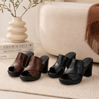 Darcy · Mules de Tacón Ancho