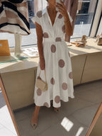 Luna · Vestido Maxi Lunares Escote V