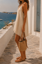 Aria · Vestido Corto Boho Tirantes