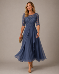 Romina · Vestido Midi de Encaje que Estiliza