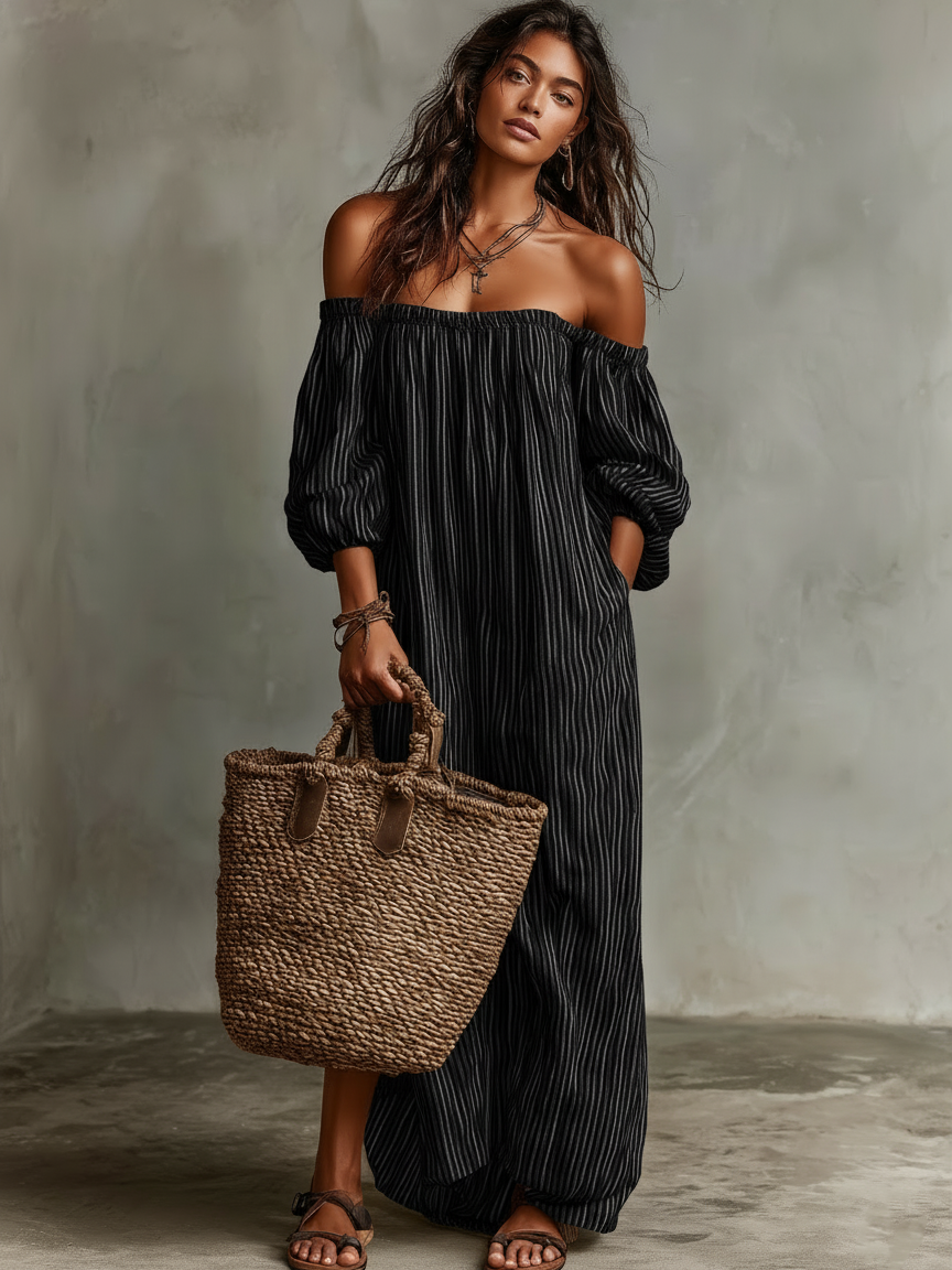 Olivia · Vestido Maxi Hombros Descubiertos