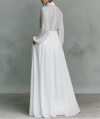 Elisa | Vestido maxi de algodón y lino