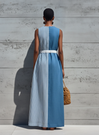 Alba - Vestido Maxi Bloques de Color