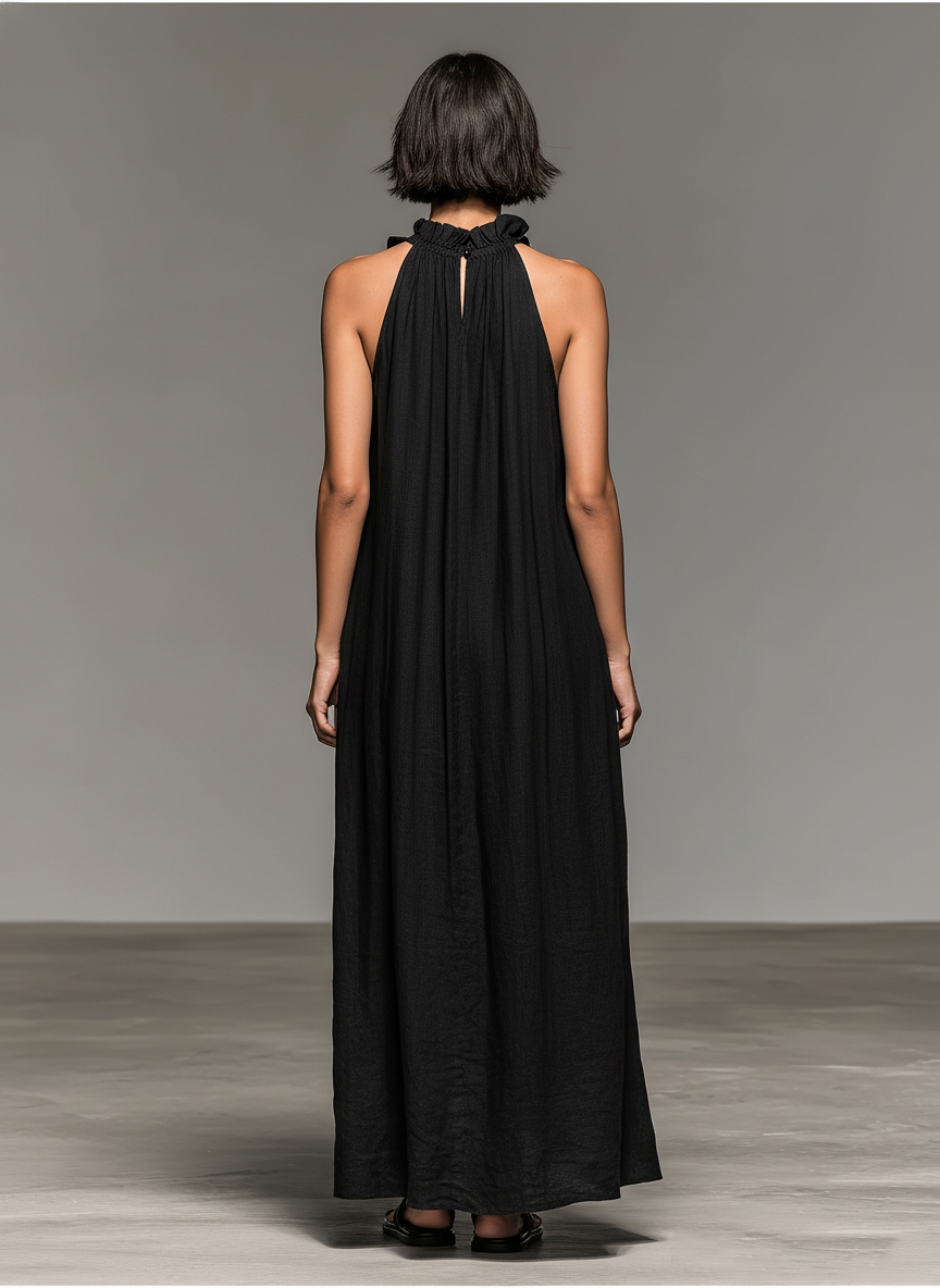 Lora · Vestido Maxi con Bolsillos