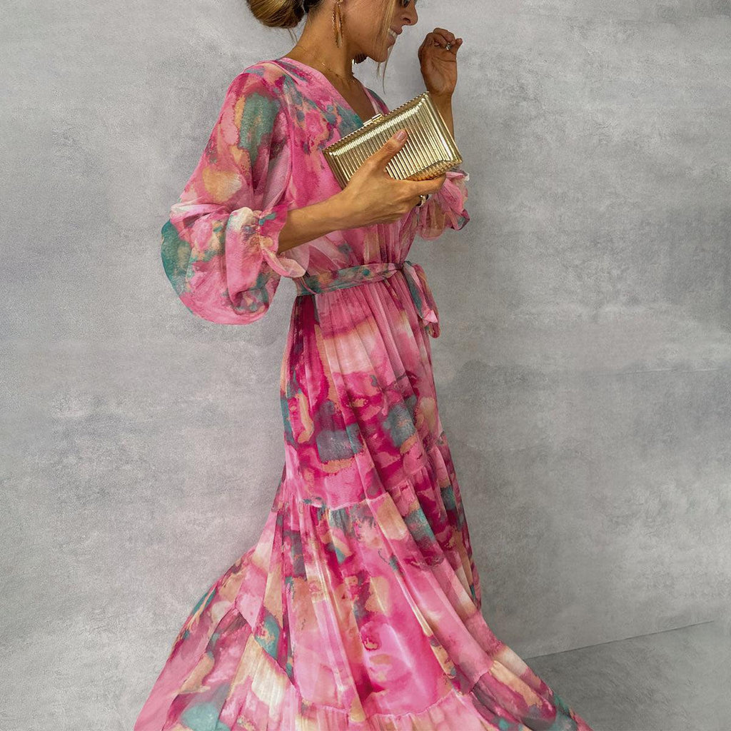 Zoe · Vestido Cruzado Estampado Floral con Volante