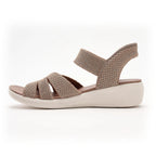 Sofía · Sandalias de Cuña con Tejido Elástico