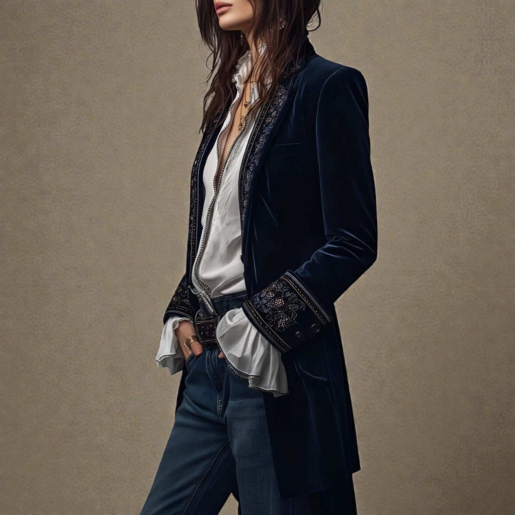 Nuria | Chaqueta elegante de terciopelo