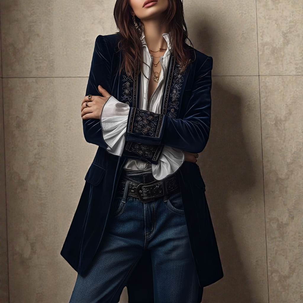 Nuria | Chaqueta elegante de terciopelo