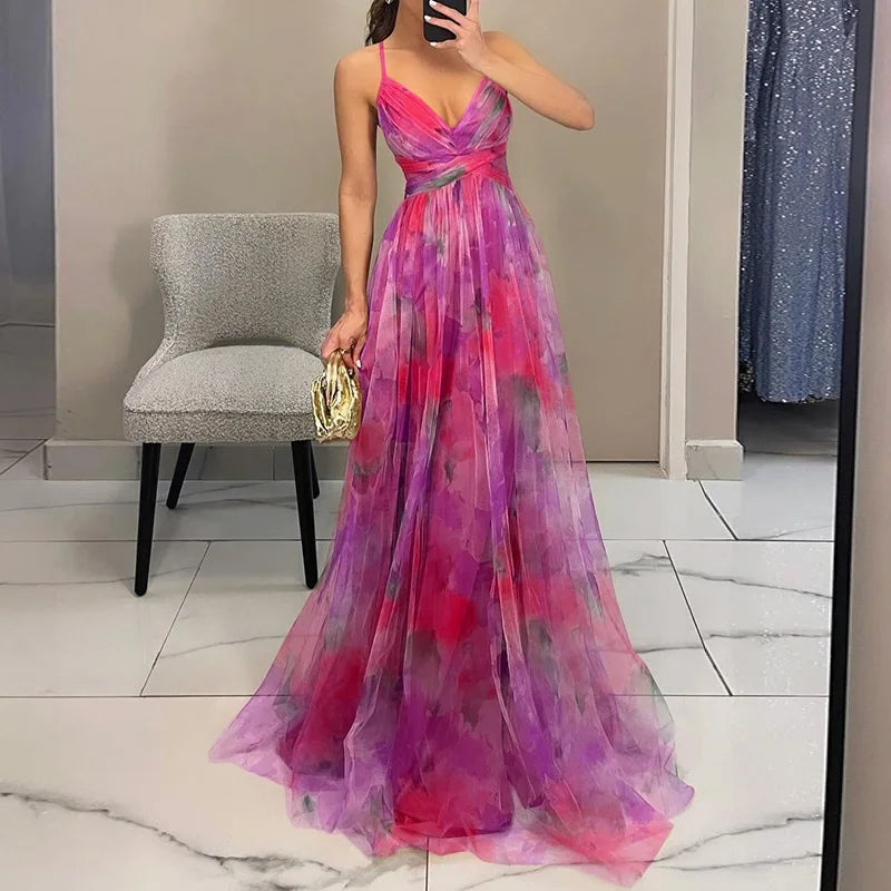 Giselle – Maxi vestido floral elegante