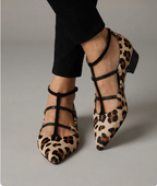 Bridget — Zapatos de tacón con correa leopardo