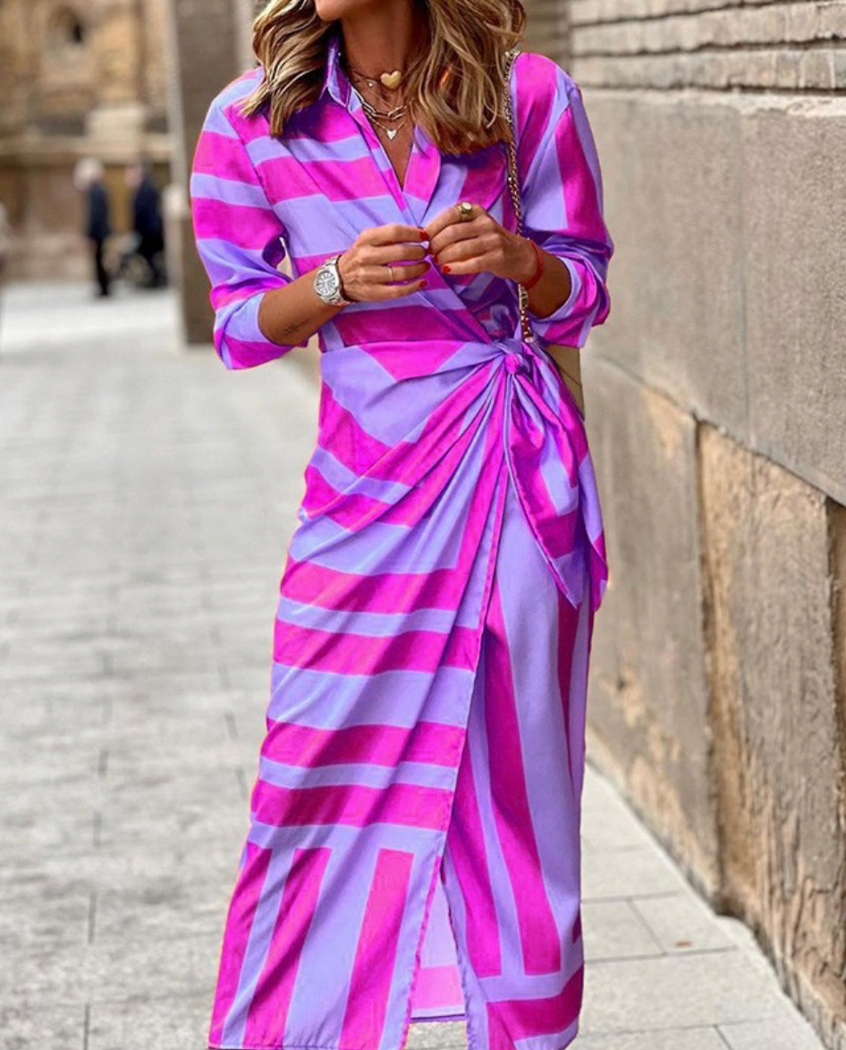Amelia | Vestido Cruzado Estampado