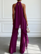 Virginia · Conjunto de Top Halter y Pantalón Fluido