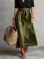 Mercedes · Conjunto Midi Top y Falda con Lazo