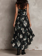 Vera · Vestido Maxi Boho Floral Asimétrico