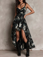 Vera · Vestido Maxi Boho Floral Asimétrico