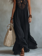 Almudena · Vestido Maxi Bohemio con Encaje