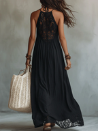 Almudena · Vestido Maxi Bohemio con Encaje