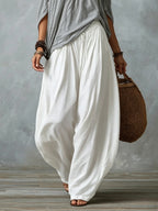 Hania · Conjunto Boho Blusa Off-Shoulder con Pantalón Ancho