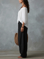 Eugenia · Conjunto de Top Bardot y Pantalón Bombacho
