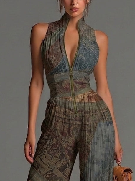 Zulema · Mono Largo de Gasa con Estampado Boho