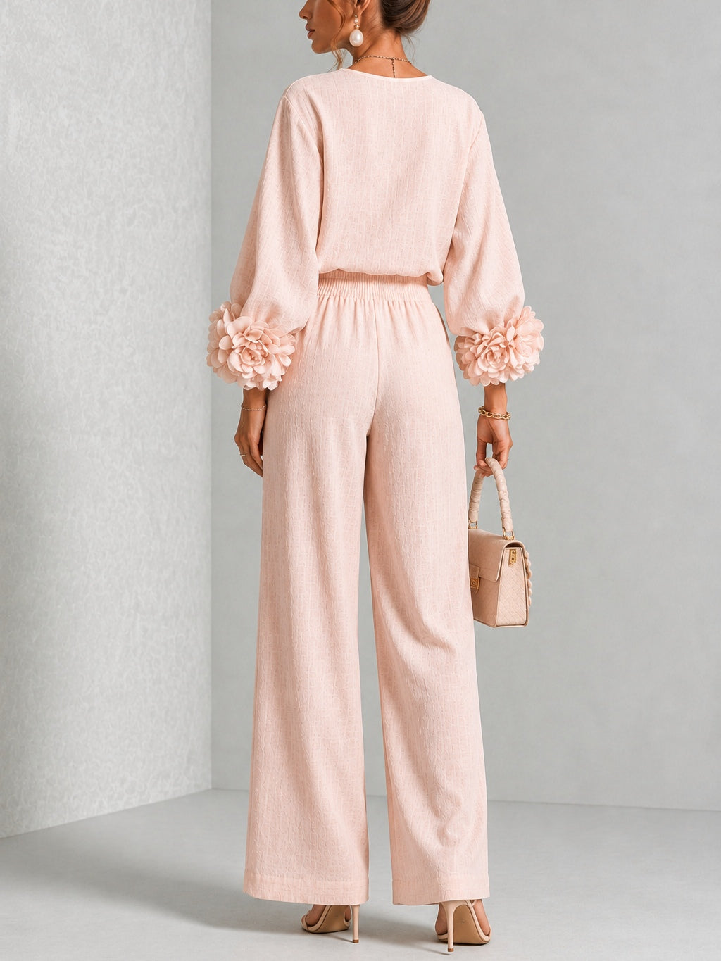 Andrea · Conjunto Dos Piezas Puños de Flores