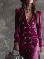Victoria.Vestido blazer de terciopelo