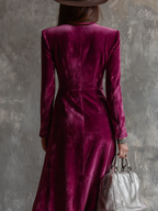 Victoria.Vestido blazer de terciopelo