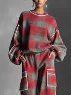 ASCEND | Conjunto Cuadros Rojo y Gris Streetwear