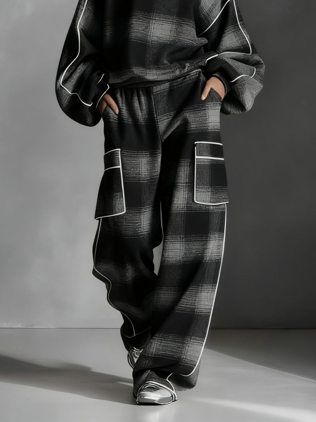ASCEND | Conjunto Street Cuadros Negro y Gris