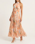 Valentina · Vestido Largo Halter Estampado