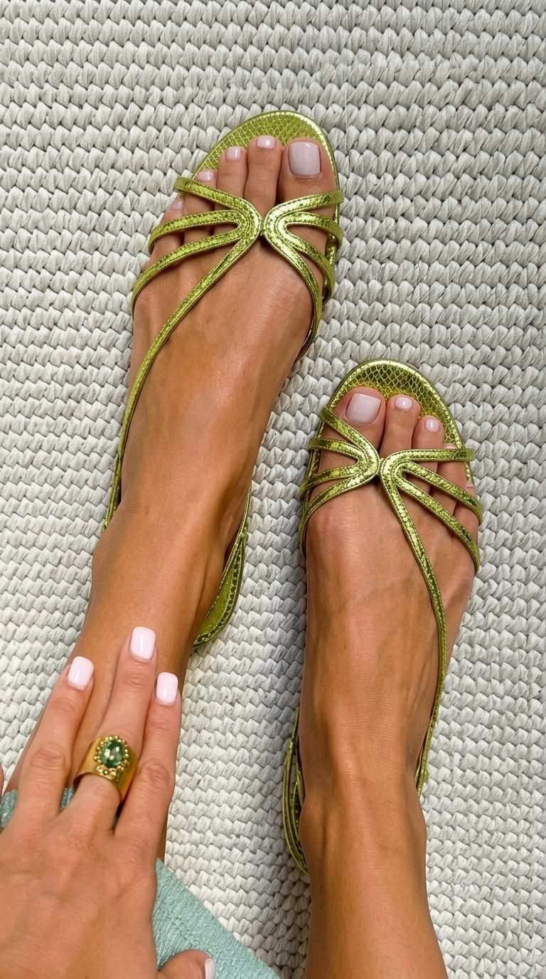 Camille · Sandalias Doradas de Verano