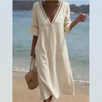 Elara · Vestido Maxi Fresco Costero