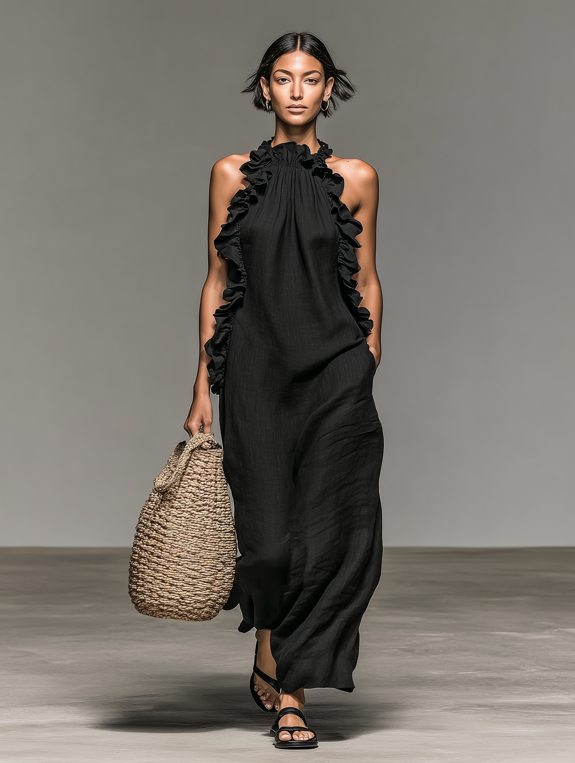 Lora · Vestido Maxi con Bolsillos