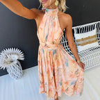 Valentina · Vestido Largo Halter Estampado
