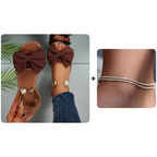 Sandalias Elegantes con Tiras en el Tobillo y Perlas