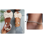 Sandalias Elegantes con Tiras en el Tobillo y Perlas