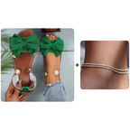 Sandalias Elegantes con Tiras en el Tobillo y Perlas