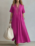 Betsaida · Vestido maxi fluido con escote en V — vista principal