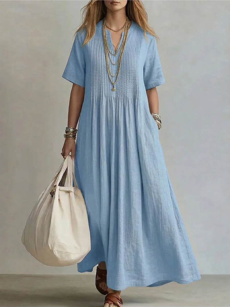 Betsaida · Vestido maxi fluido — tercer color