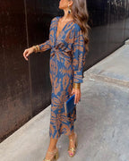 Harper | Vestido Elegante Floral de Manga Larga
