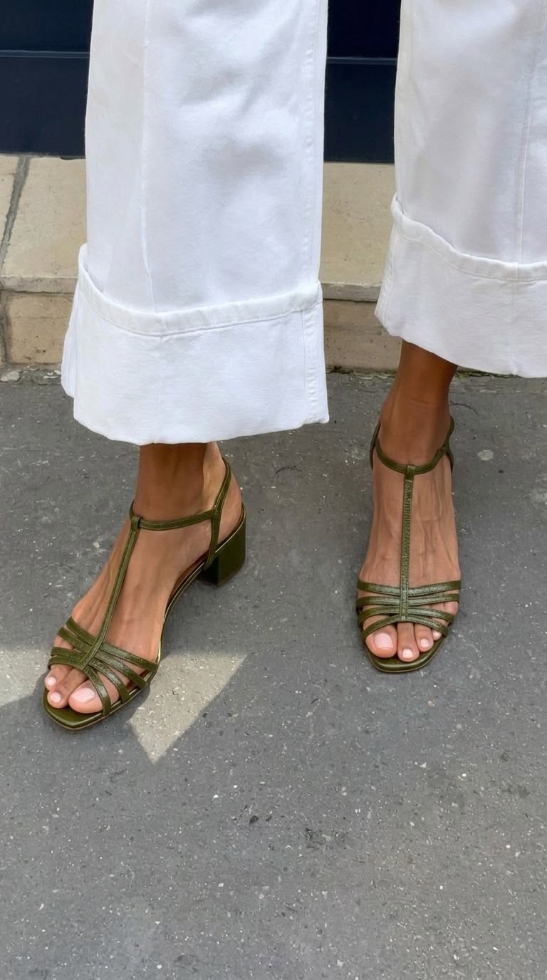 Allegra · Sandalias de Tiras Doradas de Verano