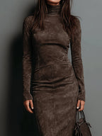 Giada | Vestido midi efecto ante