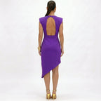 Aurora · Vestido Asimétrico con Hombros Estructurados