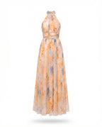 Valentina · Vestido Largo Halter Estampado