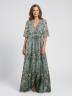 Elodie · Vestido Largo Floral con Escote en V