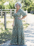Elodie · Vestido Largo Floral con Escote en V