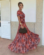 Toledo · Vestido Estampado Rojo
